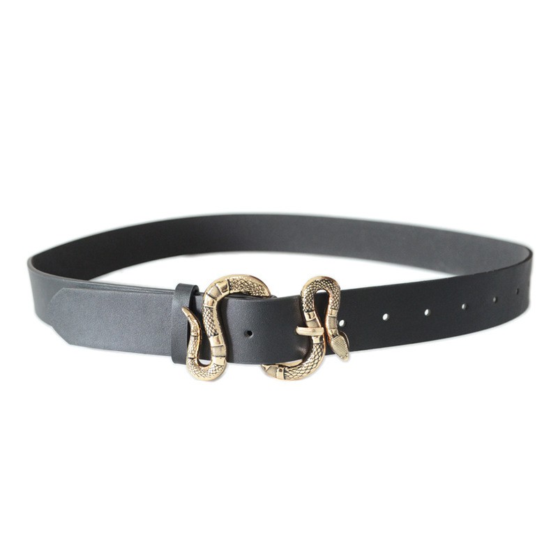 Black Faux Leather Belt