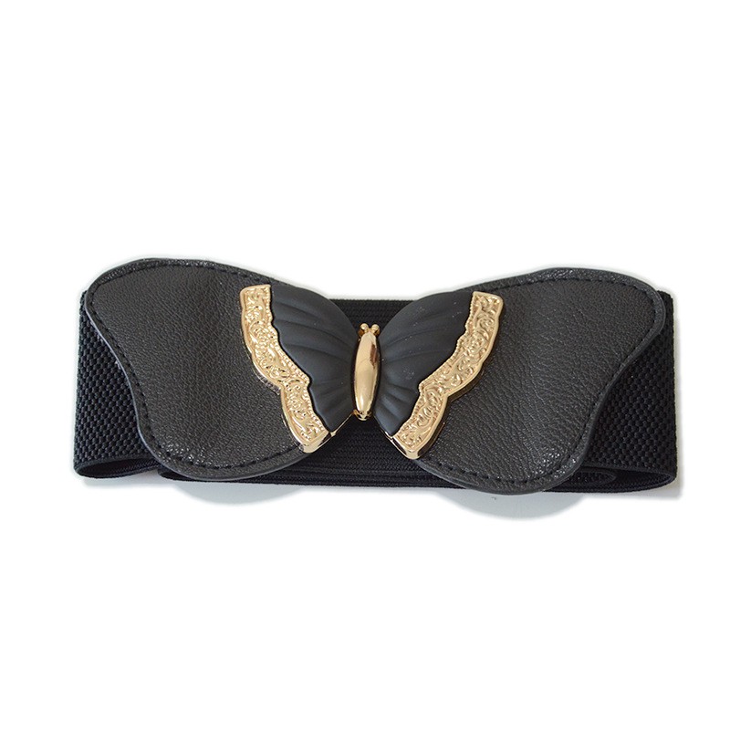 Wide Faux Leather Belt